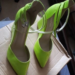 Lime Green wedge heel